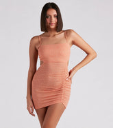 Major Shine Glitter Knit Mini Dress
