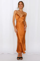Thanks I Bought It Midi Dress Bronze