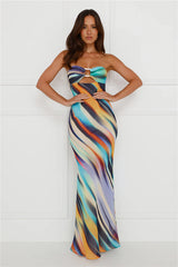Velzy Strapless Dress Ainsley Print