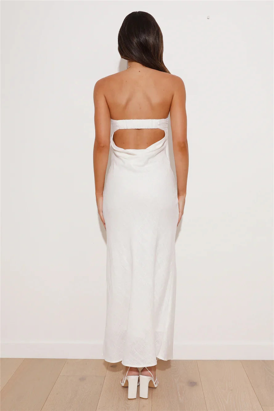 Sunset Party Maxi Dress White